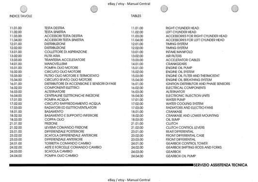 Lamborghini Diablo sv 1996 1997 - parts manual