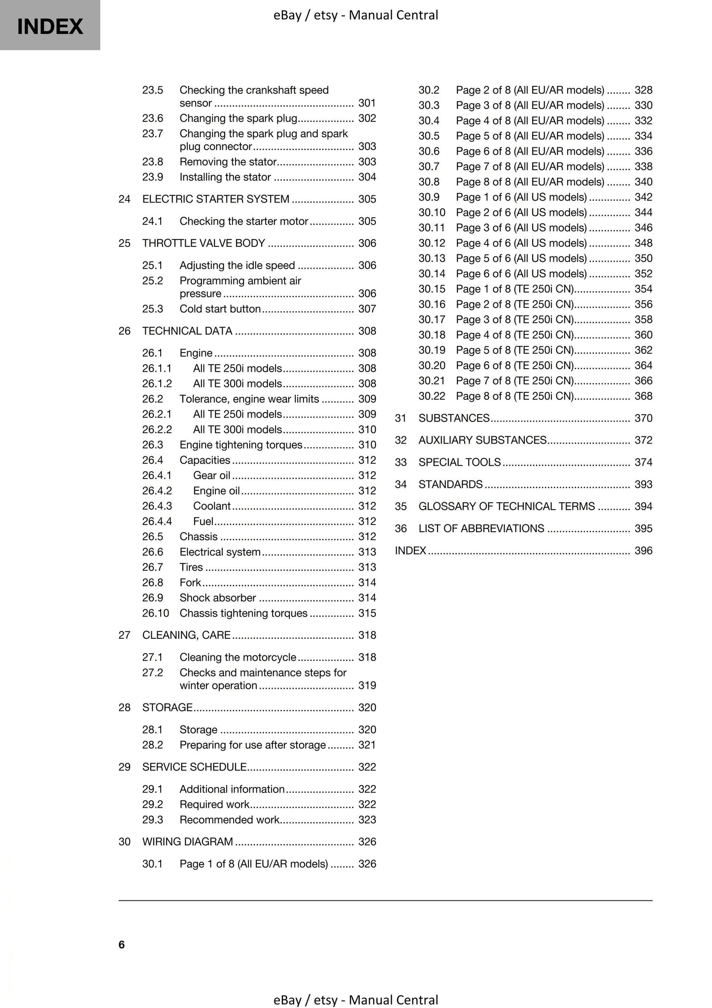 Husqvarna 2022 - TE 250i 300i Rockstar Edition - Service Workshop Repair Manual