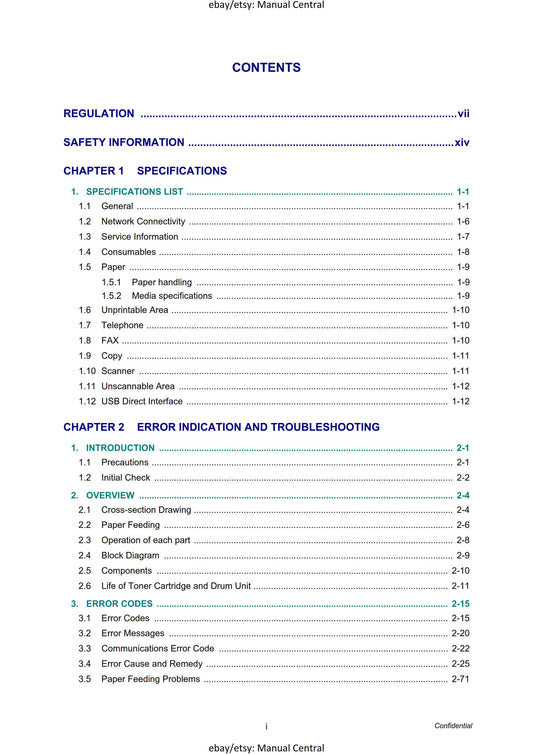 Brother Laser MFC - DCP 7055 7055W 7057 7057E 7057W 7060D 7065DN 7070DW 7070HL Hl-2280DW - Workshop Service Repair Manual