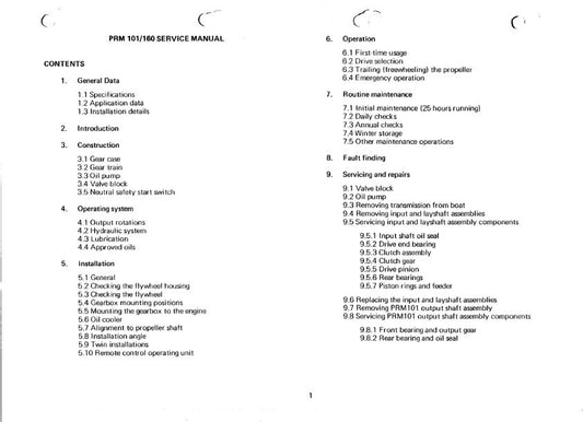 PRM - 101 160 - Workshop Service Repair Manual