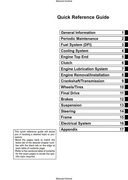 Kawasaki 2013 2014 - Ninja 300 ABS - Workshop Service Repair Manual