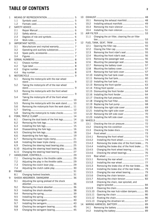 KTM 2014 - RC 125 EU - Service Workshop Repair Manual