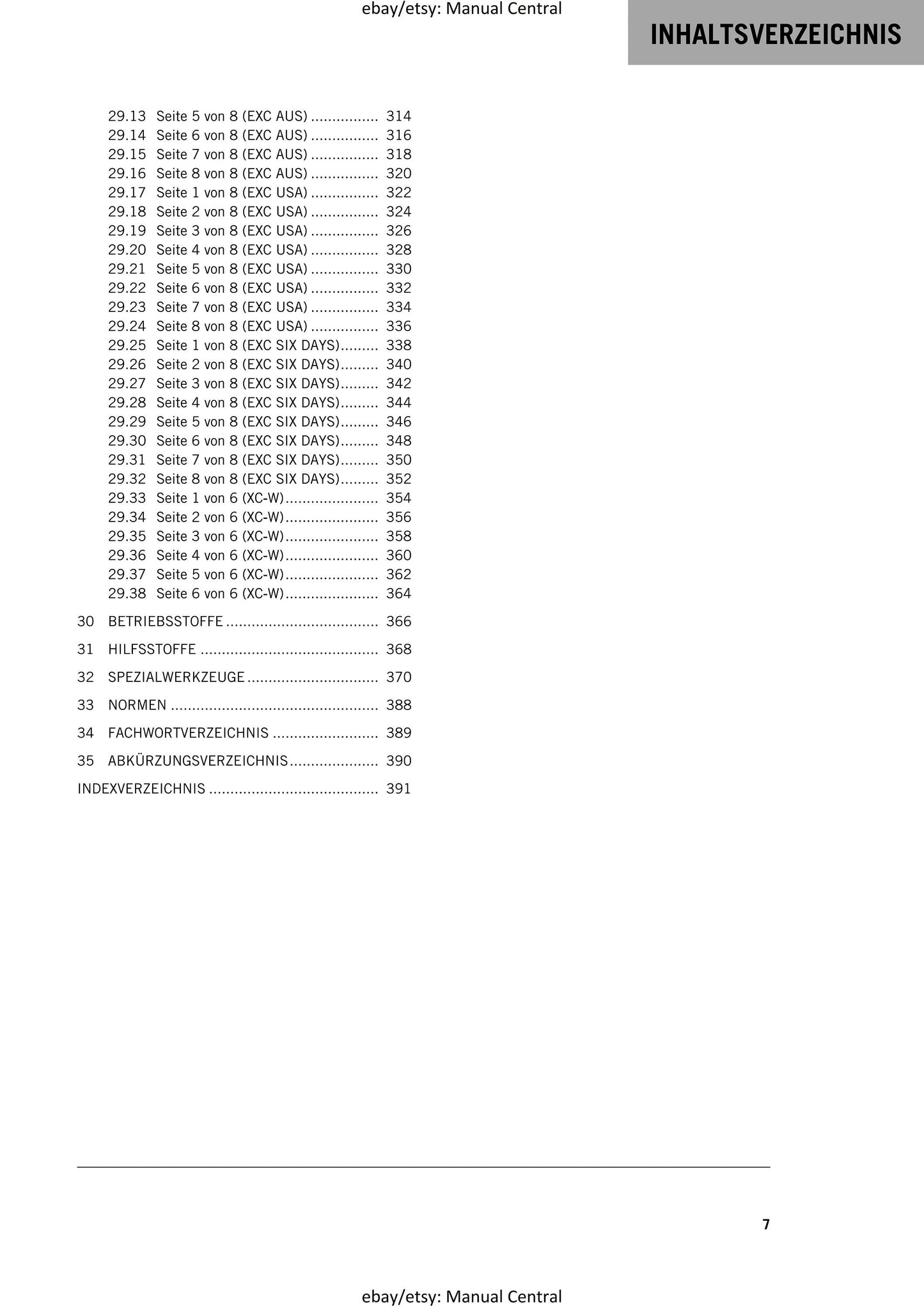 German Language - KTM 2014 - 450 500 Exc Six Days Xc-w - Reparaturanleitung - Service Workshop Repair Manual