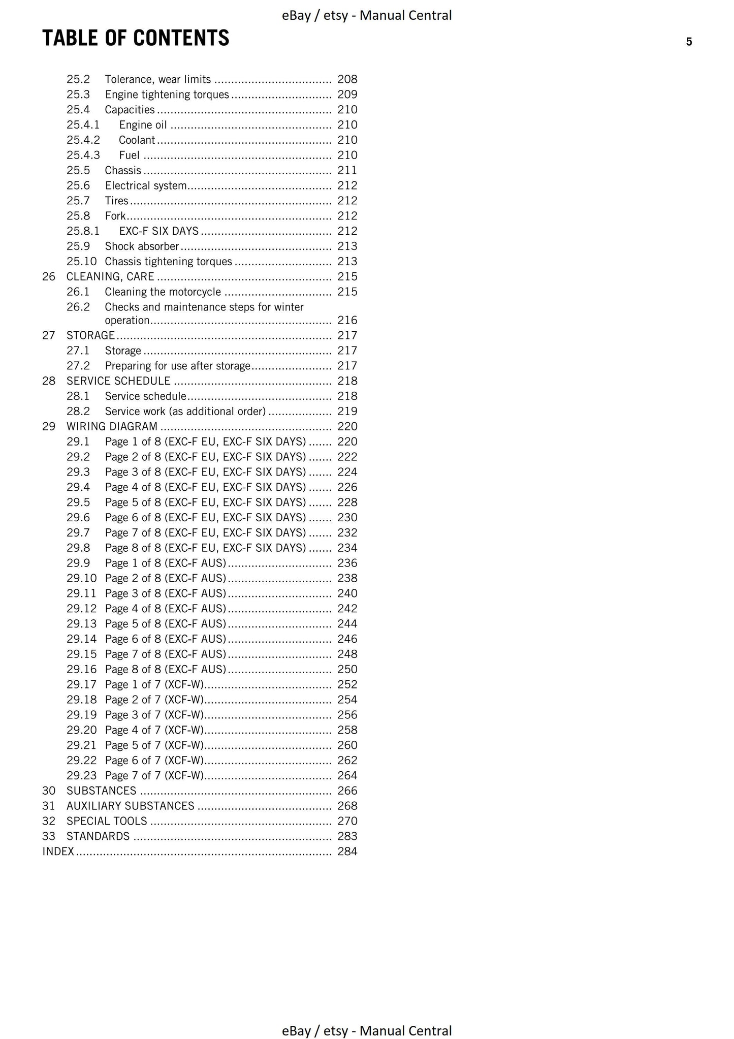 KTM 2013 - 250 Exc-f Six Days Xcf-w - Workshop Service Repair Manuals