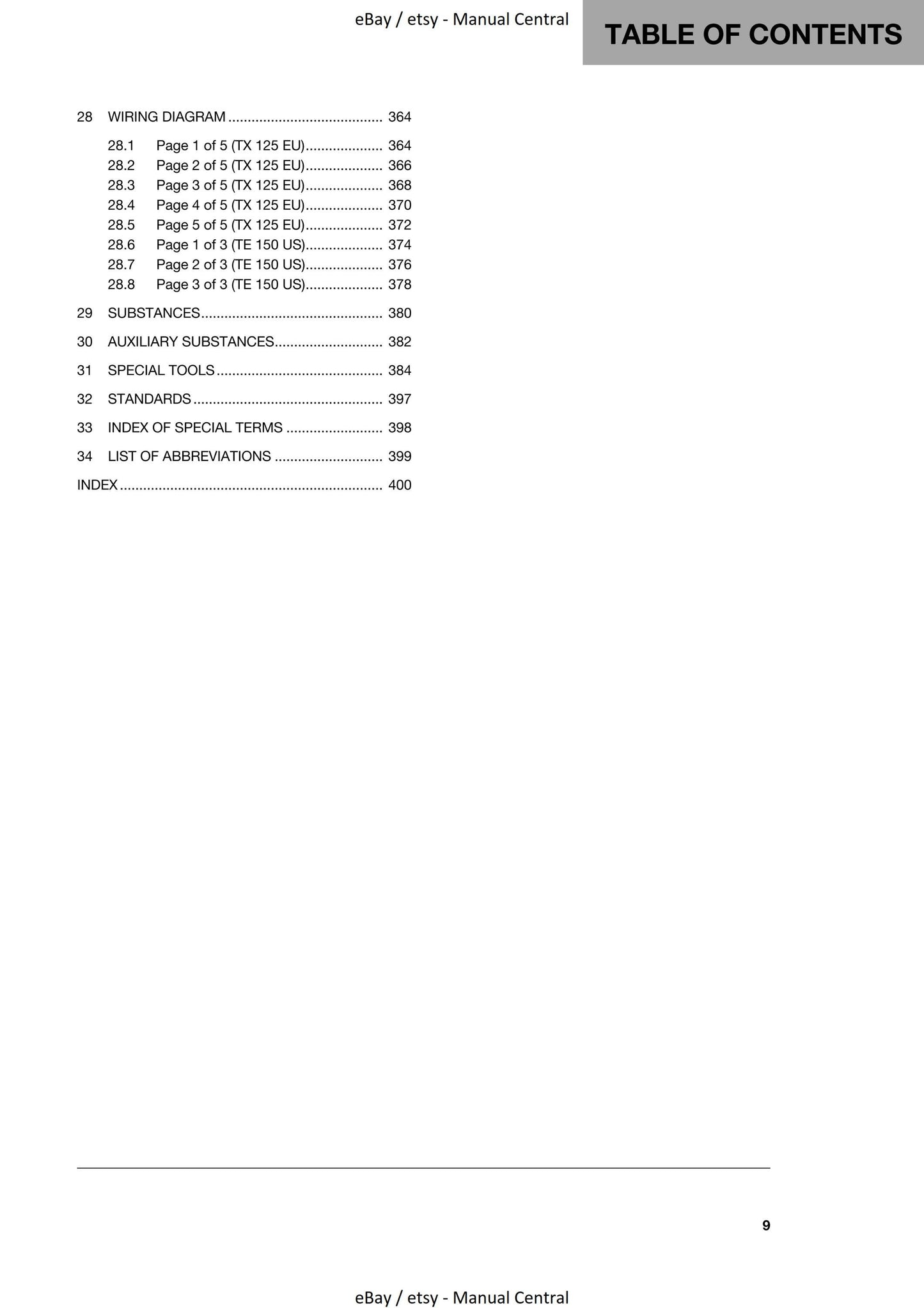 Husqvarna 2019 - TX 125 TE 150 - Workshop Service Repair Manual