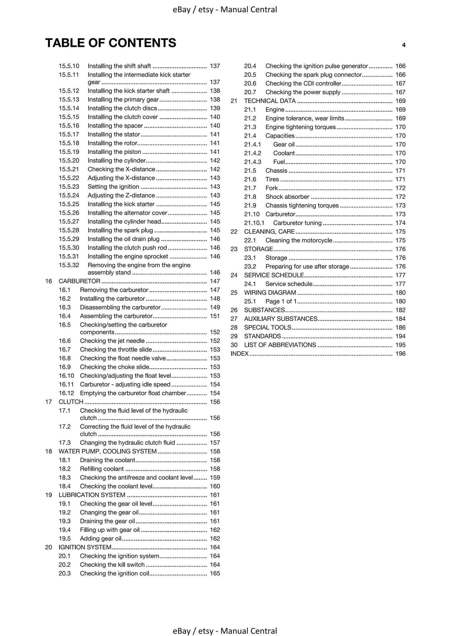 Husqvarna 2014 - TC 85 19/16 17/14 - Service Workshop Repair Manual