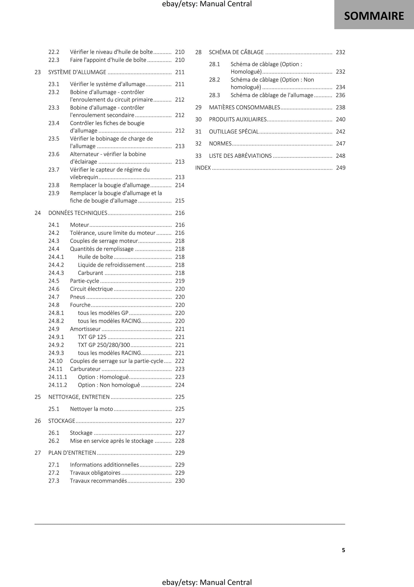 French Language - Gasgas 2020 Txt Racing 125 250 280 300, Txt Gp 125 250 280 300 - Manuel De Reparation
