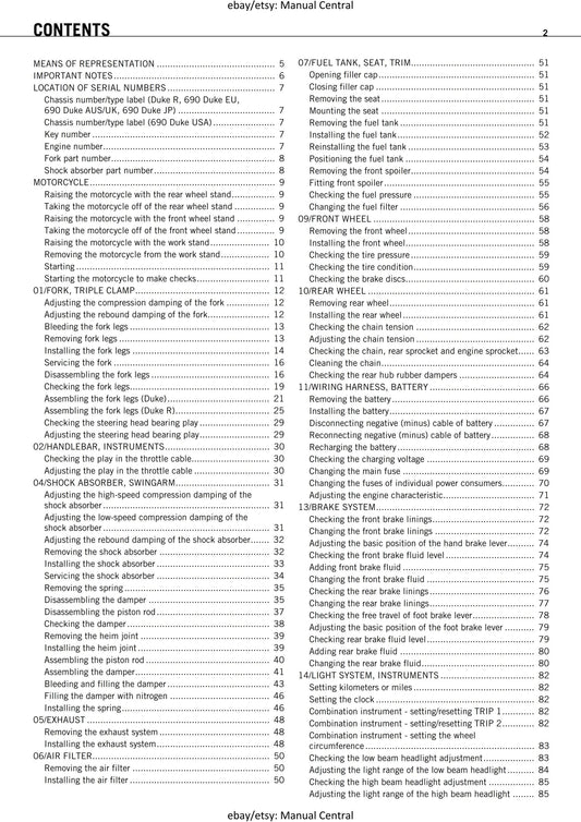 KTM 2010 - 690 Duke R Eu Aus Uk Jp - Workshop Service Repair Manuals