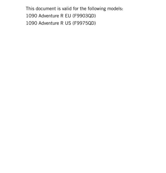 KTM 2017 - 1090 Adventure R - Service Workshop Repair Manual