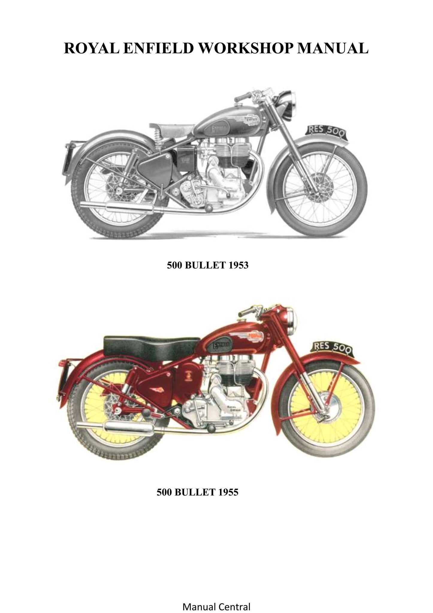 1949 to 1955 Royal Enfield 350 Bullet 1949-55, 500 Bullet 1953-55 - Workshop Service Repair Manual