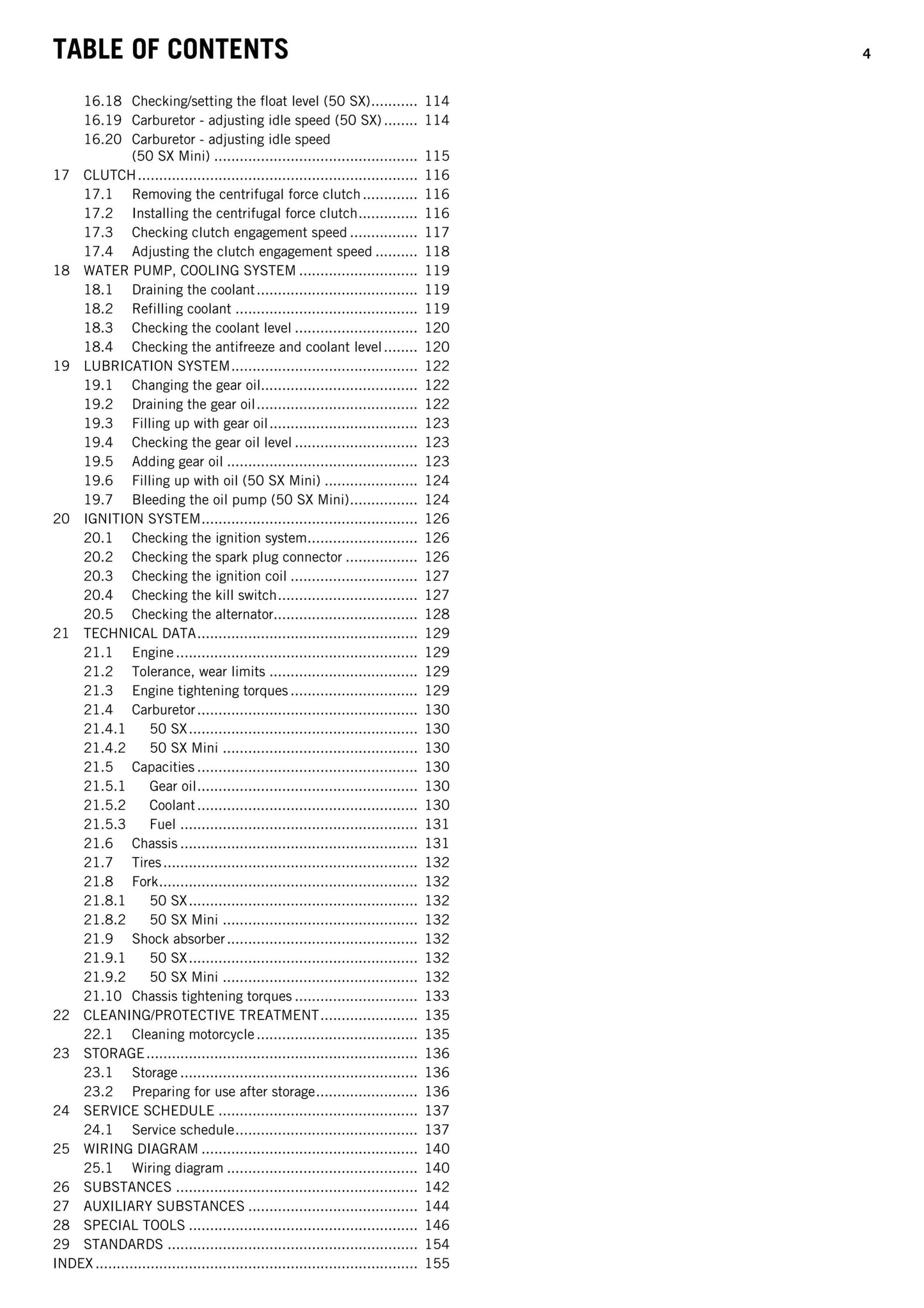 KTM 2011 - 50 SX MIni - Service Workshop Repair Manual