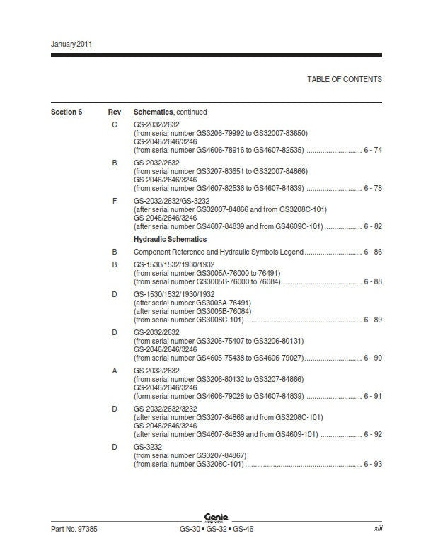 Genie - Service Manual - Gs-1530 Gs-1532 Gs-1930 Gs-1932 Gs-2032 Gs-2632 Gs-3232 Gs-2046 Gs-2646 Gs-3246 Gs-47047