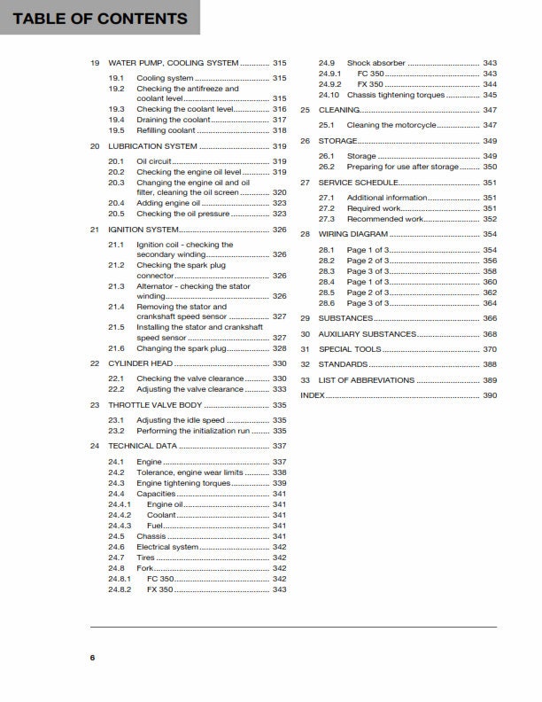 Husqvarna 2018 - FC FX 350 - Workshop Service Repair Manual