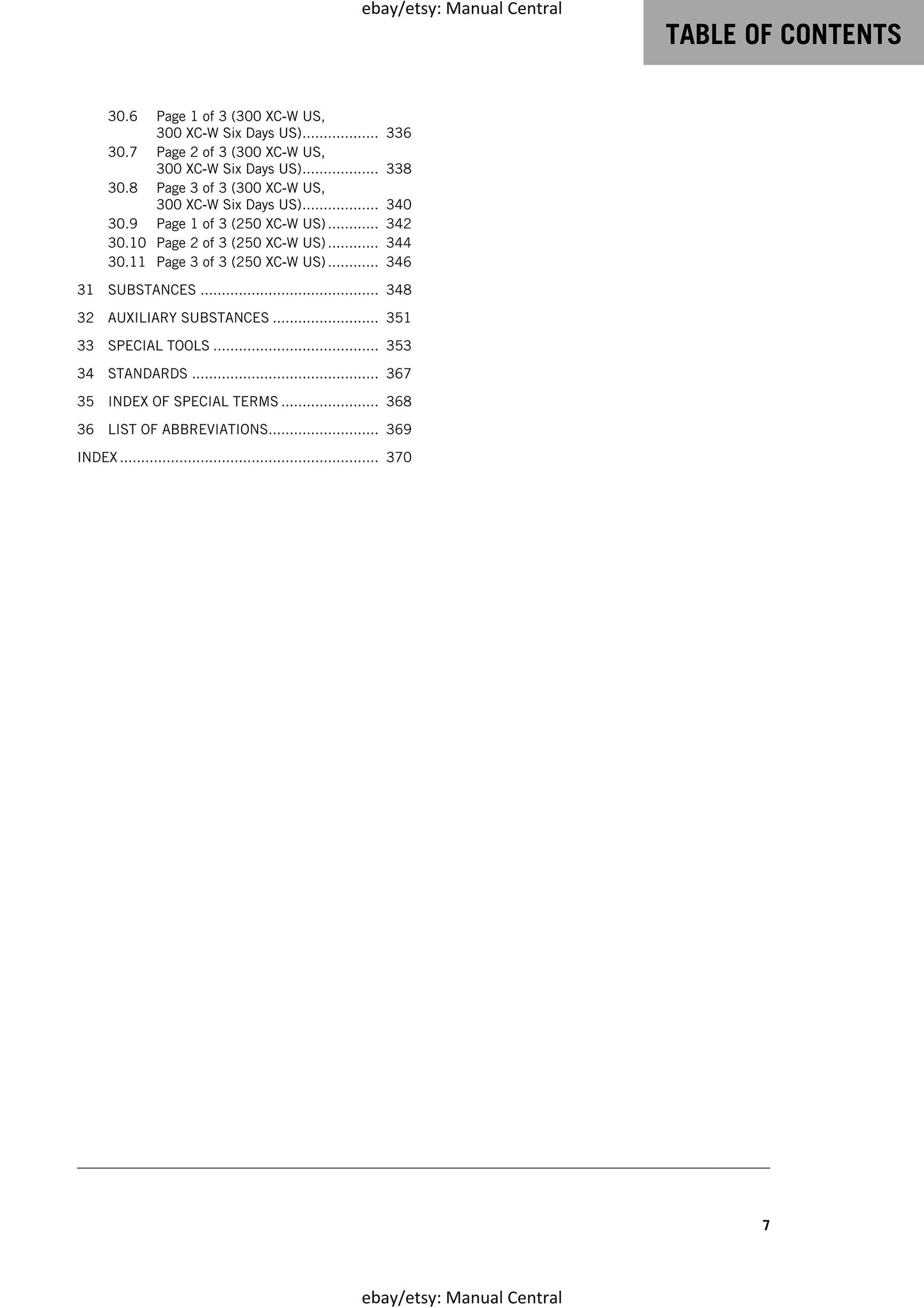 KTM 2017 - 250 300 EXC XC-W Six Days - Service Workshop Repair Manual