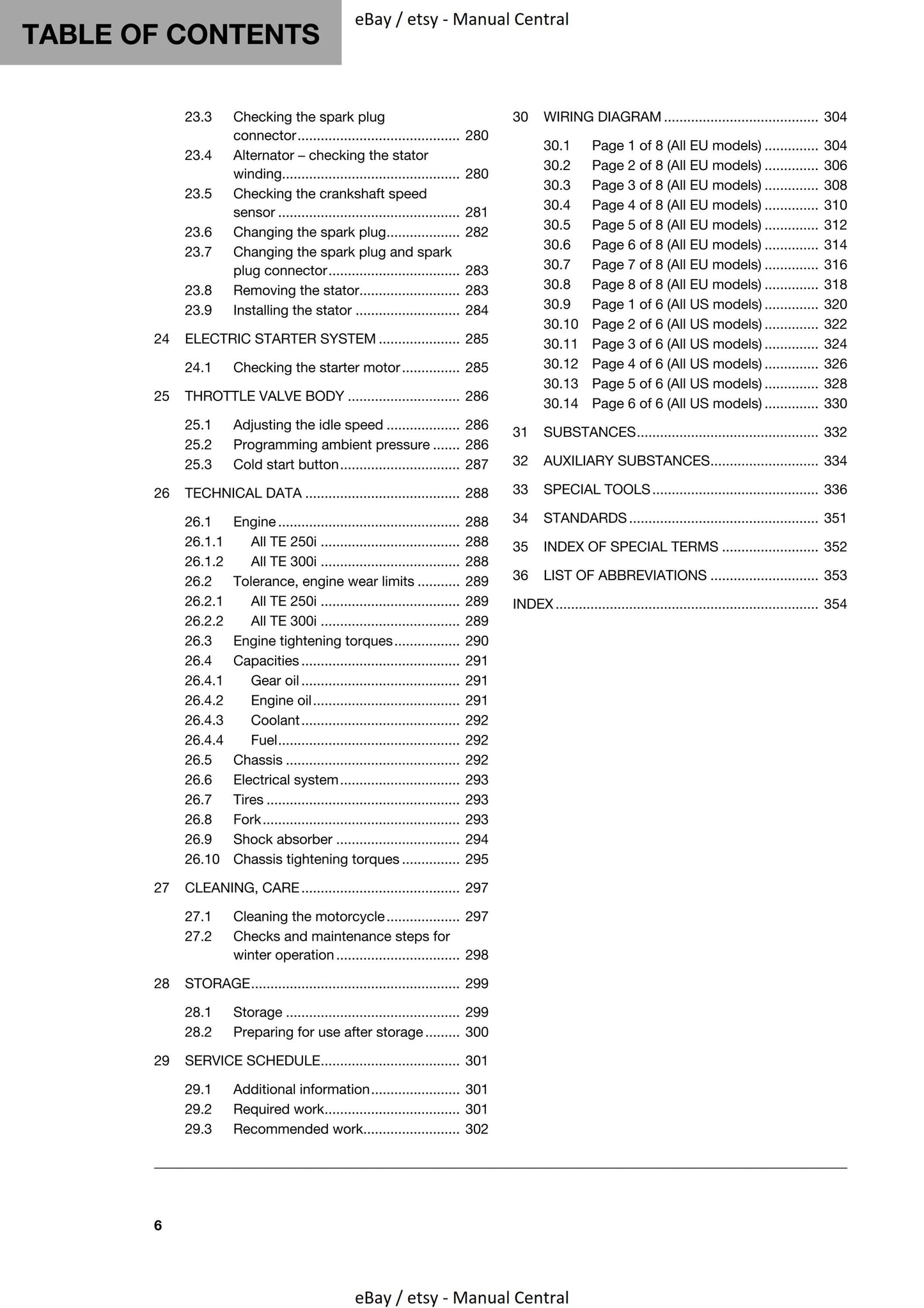 Husqvarna 2019 - TE 250i 300i - Workshop Service Repair Manual