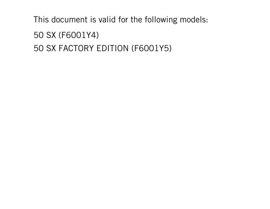 KTM 2025 - 50 SX Factory Edition - Service Workshop Repair Manual