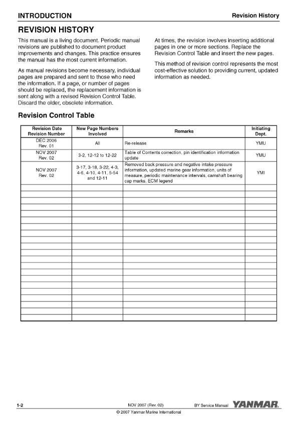 Yanmar Marine Engine - 4BY-150 4BY-180 6BY-220 6BY-260 - Service Repair Workshop Manual