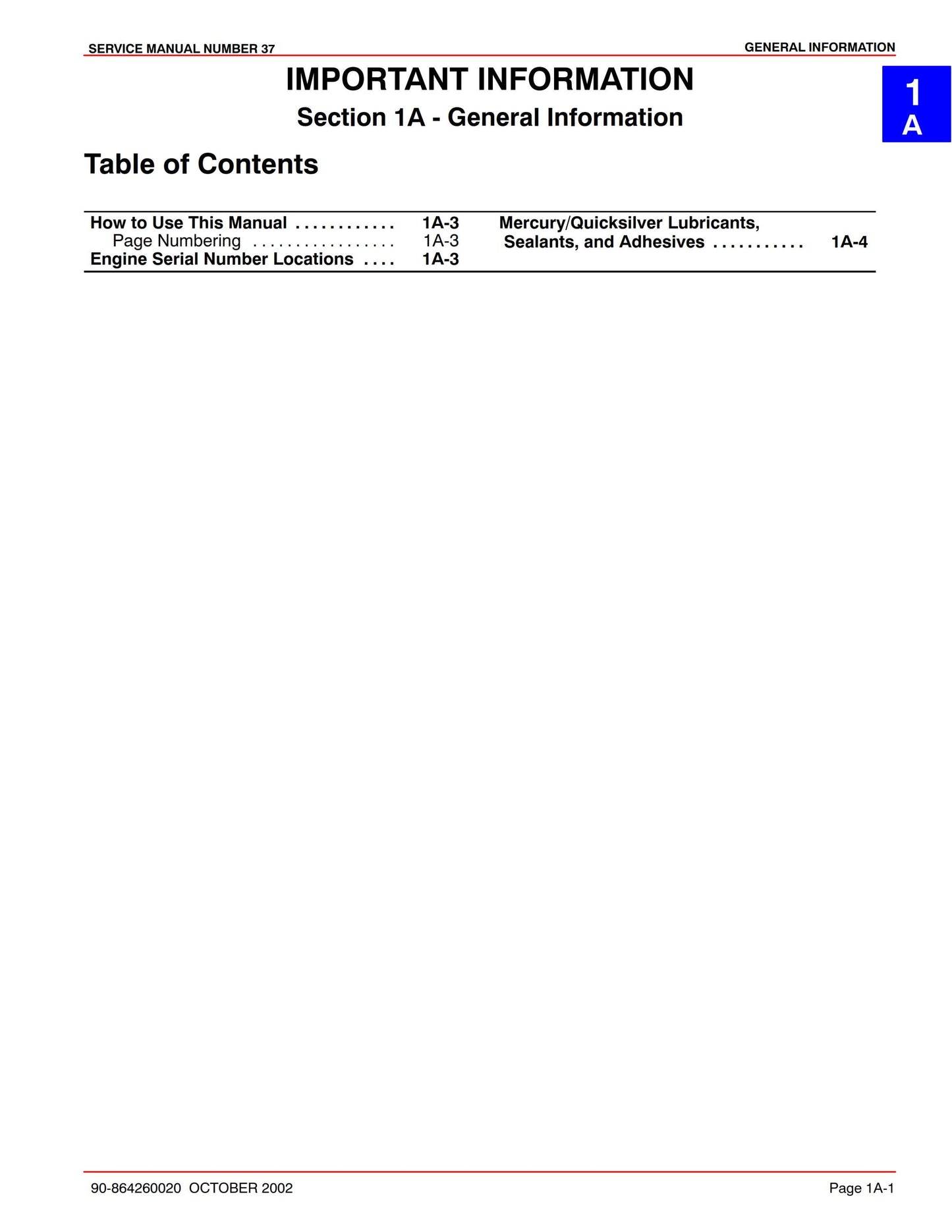 Mercury Mercruiser Service Manual 37- Marine Engines Dry Joints