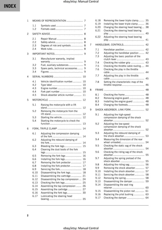 KTM 2020 - 150 Exc Xc-w Tpi - Service Workshop Repair Manual
