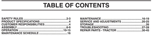 Husqvarna Tractor YTH1848XP - Owners Manual