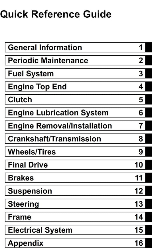 Kawasaki W650 - 1999 2000 2001 2002 2003 2004 2005 2006 - Workshop Service Repair Manual