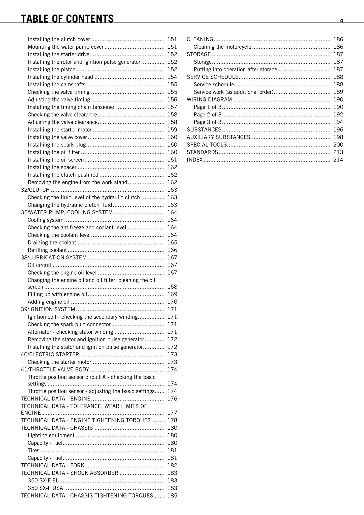 KTM 2011 - 350 Sx-f - Service Workshop Repair Manual