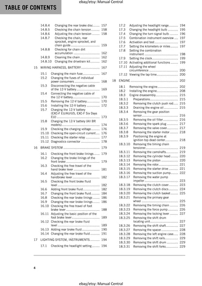 KTM 2018 - 350 Exc-f Six Days - Service Workshop Repair Manual