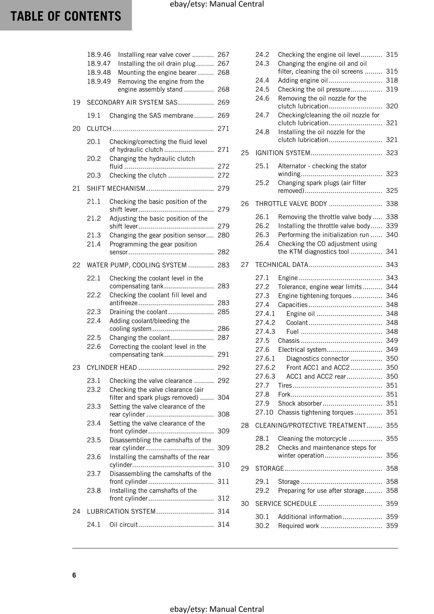 KTM 2018 - 1090 ADVENTURE - Service Workshop Repair Manual