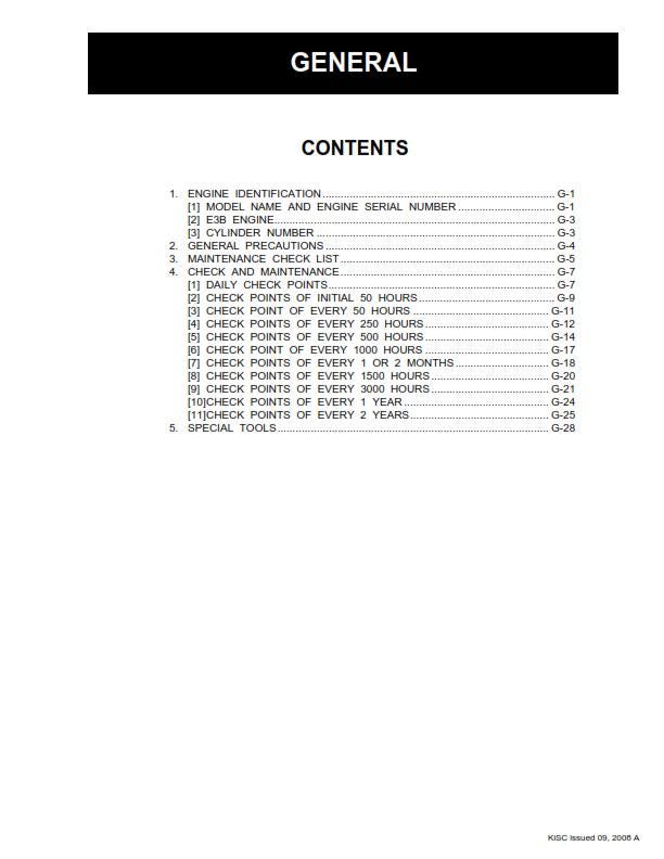 Kubota Diesel Engine - 07-E3B Series - V26007 V3007 V3307 - Workshop Service Repair Manual