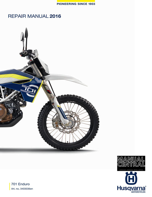 Husqvarna 2016 - 701 Enduro - Service Workshop Repair Manual