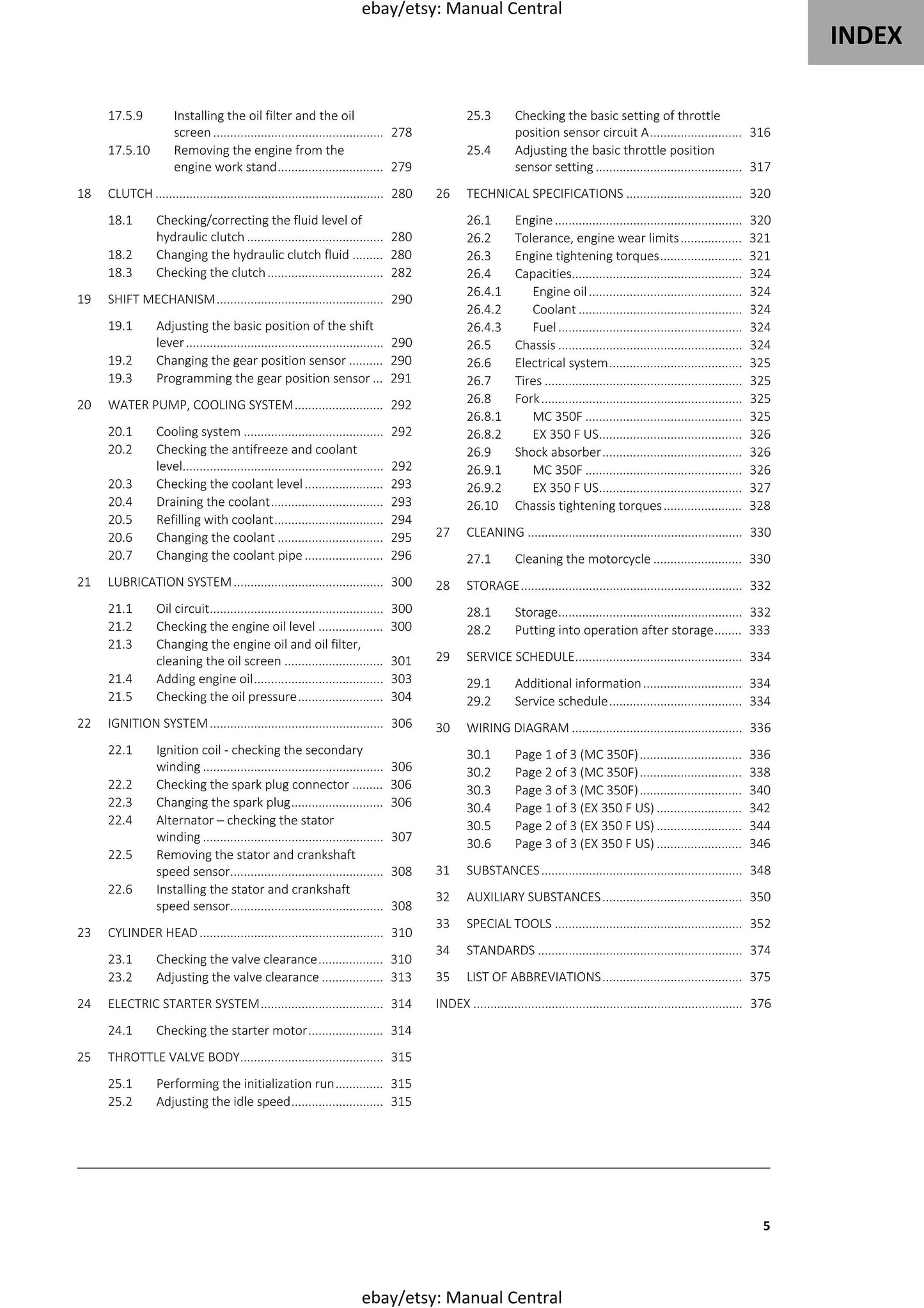 GasGas 2024 - MC 350F EX 350F - Service Workshop Repair Manual