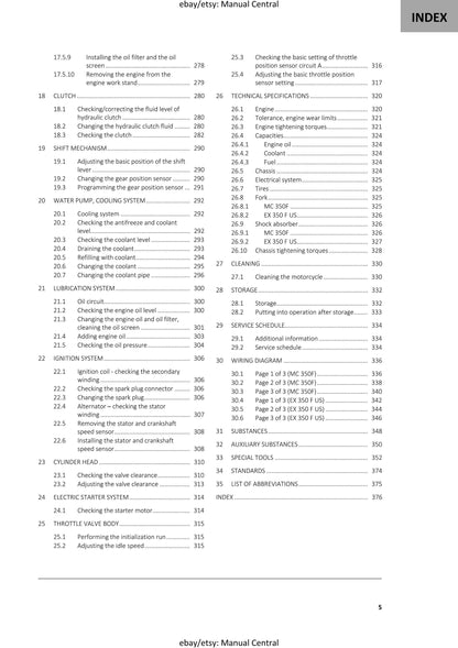 GasGas 2024 - MC 350F EX 350F - Service Workshop Repair Manual