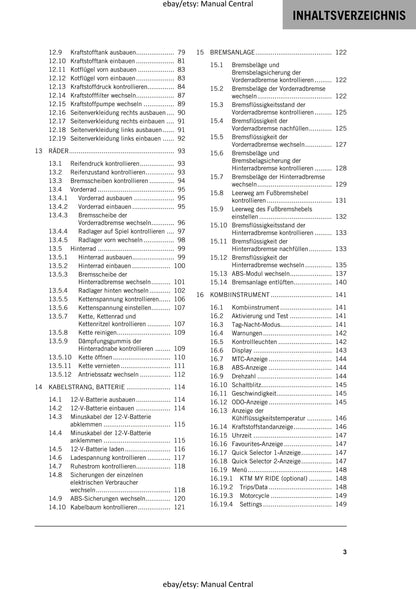 German Language - KTM 2022 - RC 390 - Reparaturanleitung - Service Workshop Repair Manual