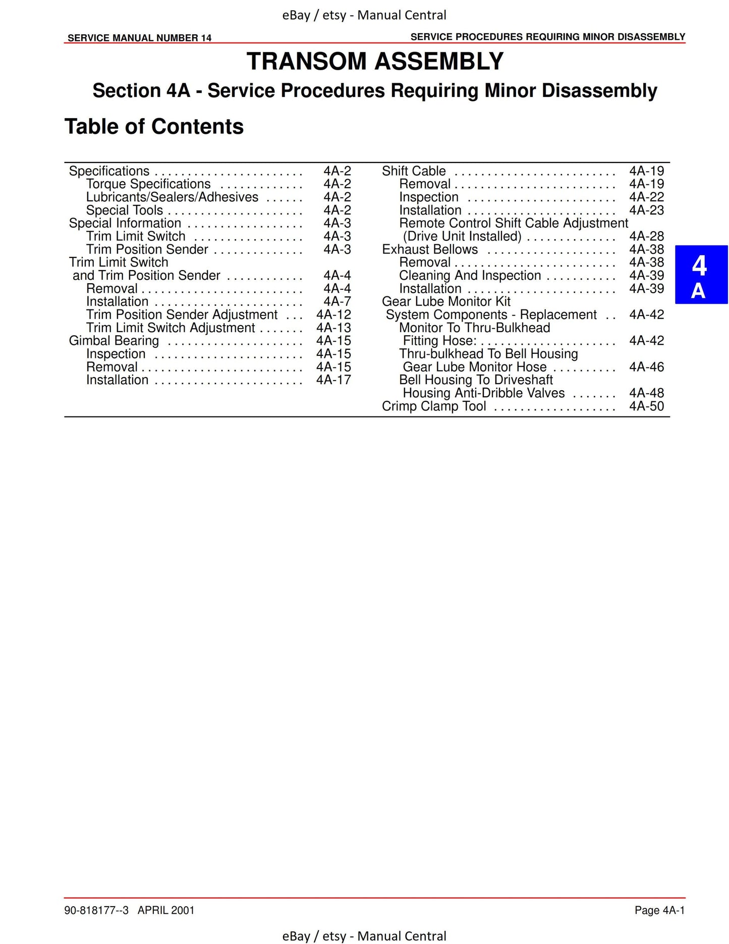 Mercury Mercruiser Service Manual 14 - Sterndrive Units Alpha One Generation II
