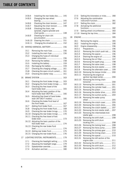 KTM 2016 - 250 EXC-f Six Days Br Xcf-w - Service Workshop Repair Manual