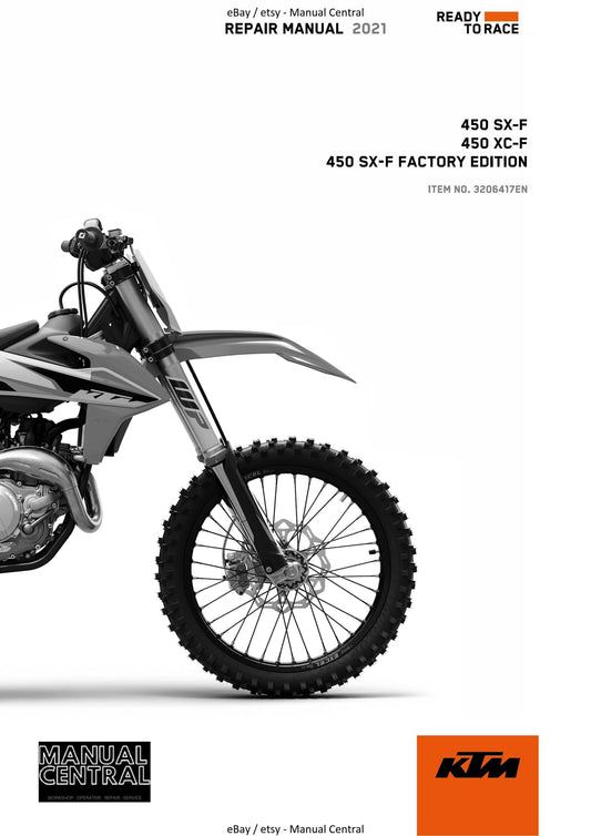 KTM 2021 - 450 Xc-f Sx-f Factory Edition - Service Workshop Repair Manual