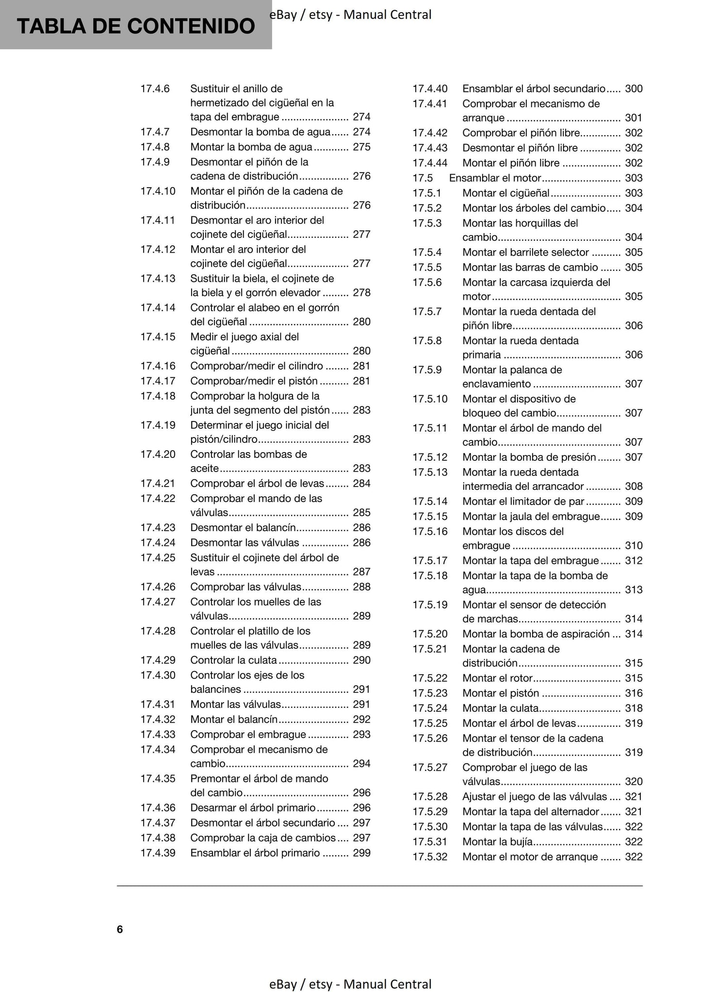 Spanish Language - Husqvarna 2020 - FC FX 450  - Manual de Reparacion
