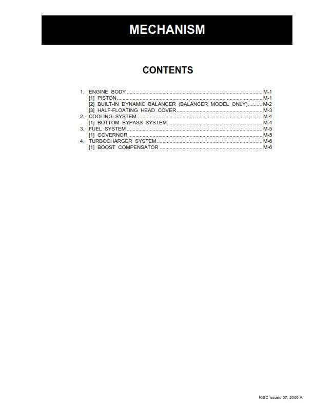 Kubota Diesel Engine - 03-M-E3B 03-M-DI-E3B 03-M-E3BG SERIES - Workshop Service Repair Manual