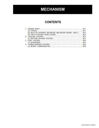 Kubota Diesel Engine - 03-M-E3B 03-M-DI-E3B 03-M-E3BG SERIES - Workshop Service Repair Manual