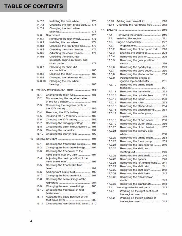 Husqvarna 2019 - FC FX 350 - Workshop Service Repair Manual