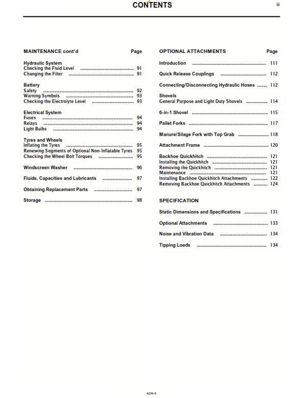 JCB 1CX Operator Handbook - SN 751600 to 752999 - 806000 onwards