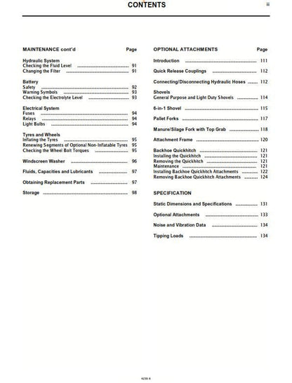 JCB 1CX Operator Handbook - SN 751600 to 752999 - 806000 onwards