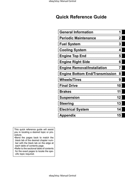 Kawasaki KX125 - 2003 2004 2005 2006 2007 2008 - KX250 2003-2004 - Workshop Service Repair Manual