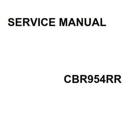 Honda CBR954RR - 2002 - Workshop Service Repair Manual