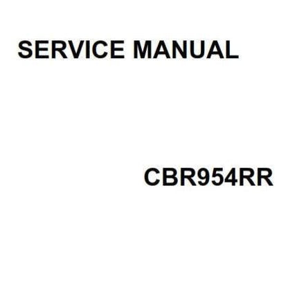 Honda CBR954RR - 2002 - Workshop Service Repair Manual