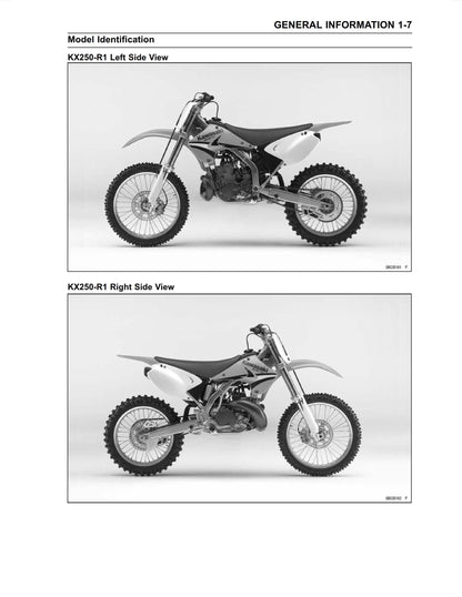 Kawasaki KX250 2005-2006 2007 2008 - Workshop Service Repair Manual