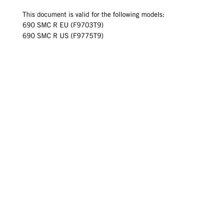 PDF - KTM 2020 - 690 SMC R - Service Workshop Repair Manual
