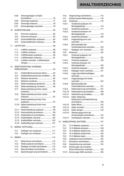 German Language - Husqvarna 2019 - 701 Supermoto - Reparaturanleitung