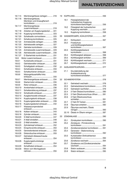 German Language - Husqvarna 2023 -TE 250 300 Heritage - Reparaturanleitung