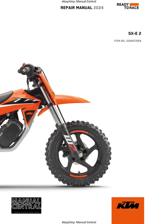 KTM 2024 - Sx-e 2 - Service Workshop Repair Manual